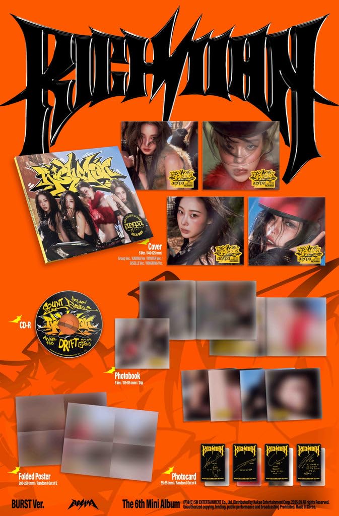 Amazon.com: aespa Rich Man [BURST ver.] 6th Mini Album (5 ver. SET